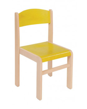 Drevená stolička JAVOR žltá 38 cm