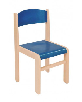 Drevená stolička JAVOR modrá 31 cm