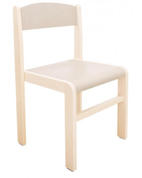 Drevená stolička výška 26 cm - JAVOR, cappuccino