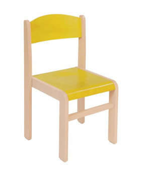 Drevená stolička JAVOR žltá 35 cm