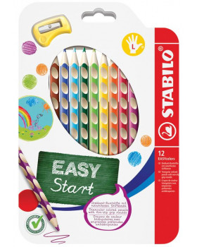 STABILO EASYcolors - ergonomicky tvarované farbičky pre ľavákov, 12 farieb