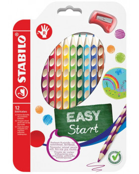 STABILO EASYcolors - ergonomicky tvarované farbičky pre pravákov, 12 farieb