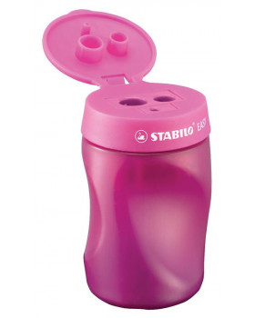 STABILO EASY - strúhadlo so zásobníkom pre ľavákov, ružové