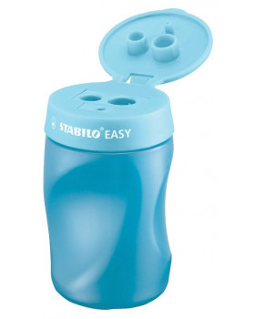 STABILO EASY - strúhadlo so zásobníkom pre pravákov, modré