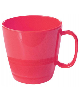 Hrnček s uškom, 0,23 l - červený, sada 5 ks