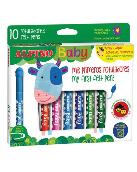 ALPINO Baby, fixy pre najmenších, 10 farieb