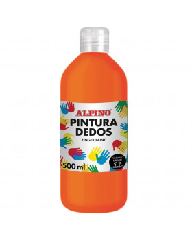 ALPINO Prstové farby vo fľaši, 500 ml - oranžová