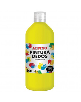 ALPINO Prstové farby vo fľaši, 500 ml - žltá