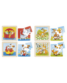 Puzzle s pozadím - Zvieratká