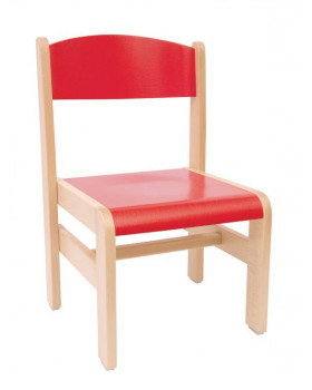 Drevená stolička Extra BUK červená - 21 cm