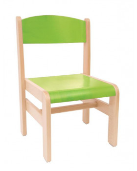 Drevená stolička Extra BUK zelená - 21 cm