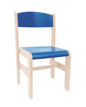 Drevená stolička JAVOR EXTRA modrá 38 cm