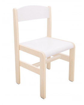 Drevená stolička JAVOR EXTRA - 38 cm, biela