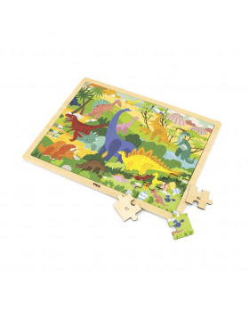 Drevené puzzle – Svet dinosaurov, 48 dielikov