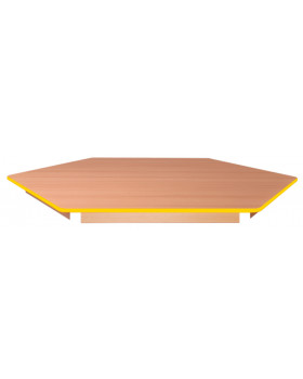 Stolová doska 18 mm, BUK, šesťuholník 60 cm,  žltá
