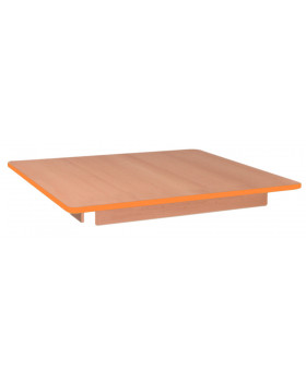 Stolová doska 18 mm, BUK, štvorec 80x80 cm,  oranžová