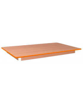 Stolová doska 18 mm, BUK, obdĺžnik 125x80 cm, oranžová