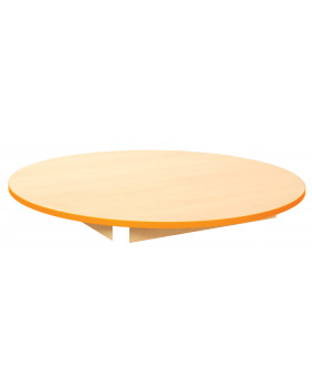 Stolová doska 18 mm, JAVOR, kruh 90 cm, oranžová