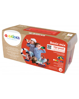 Kocky Qbriksy - Základné farby MIX v boxe - 750 ks