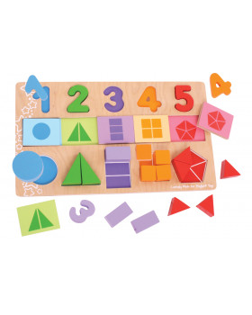 Vkladacie puzzle - Čísla, farby, tvary