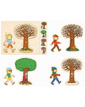EDUCO - Vrstvové puzzle - ročné obdobia
