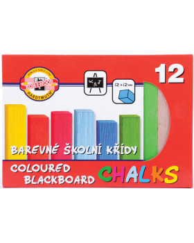 Kriedy farebné štvorcové, 12 farieb