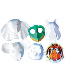 Papierové masky - divé zvieratá