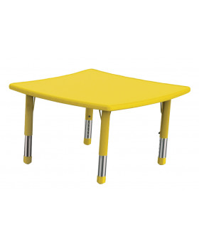 Plastová stolová doska - nepravý štvorec, žltý