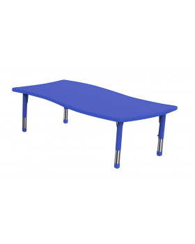 Plastová stolová doska - nepravý obdĺžnik, modrý