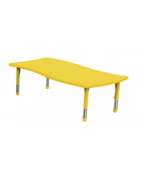 Plastová stolová doska - nepravý obdĺžnik, žltý