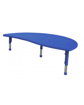 Plastová stolová doska - nepravý polkruh, modrý
