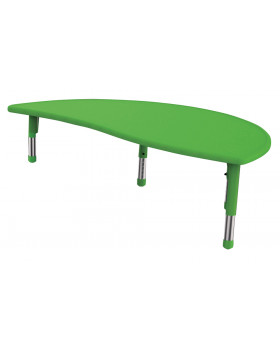 Plastová stolová doska - nepravý polkruh, zelený