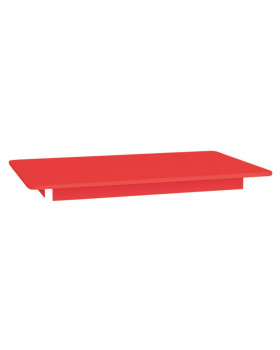Farebná stolová doska 18 mm, obdĺžnik 125x80 cm, červená