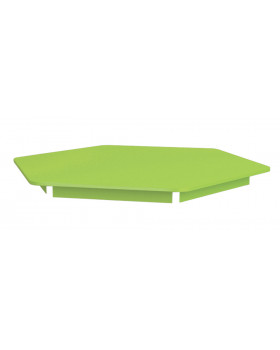 Farebná stolová doska 18 mm, šesťuholník 80 cm, zelená