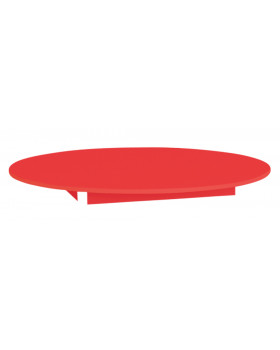 Farebná stolová doska 18 mm, kruh 125 cm, červená