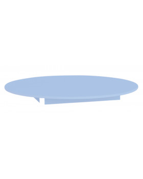 Farebná stolová doska 18 mm, kruh 125 cm, modrá