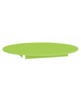 Farebná stolová doska 18 mm, kruh 125 cm, zelená