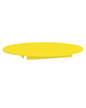 Farebná stolová doska 18 mm, kruh 125 cm, žltá