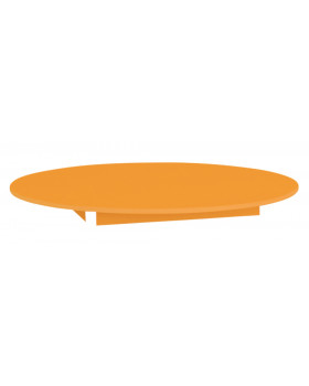 Farebná stolová doska 18 mm, kruh 125 cm, oranžová