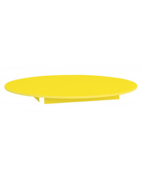 Farebná stolová doska 18 mm, kruh 90 cm, žltá
