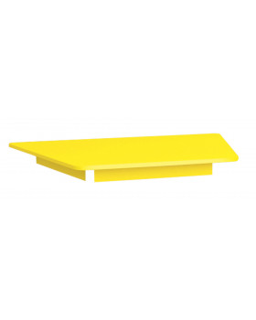 Farebná stolová doska 18 mm, lichobežník, žltá