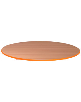 Stolová doska 18 mm, BUK, kruh 125 cm,  oranžová
