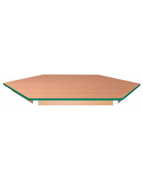 Stolová doska 18 mm, BUK, šesťuholník 80 cm, zelená