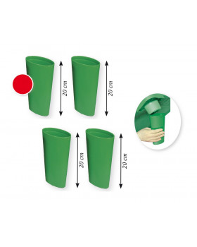 Nožičky 4 ks ku plast.post.červené