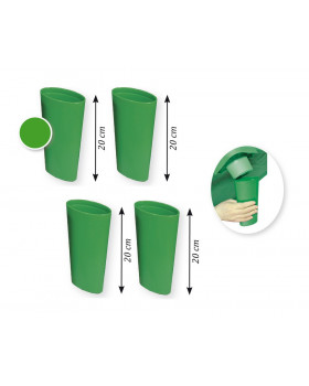 Nožičky 4 ks ku plast.post.zelené