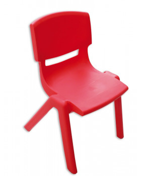 Stolička plast. 30 cm červená