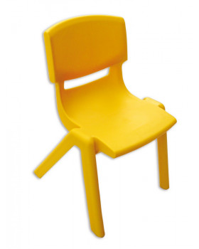Stolička plast. 30 cm žltá
