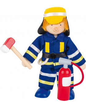 Drevené bábiky profesie - Požiarnik VYRADENE