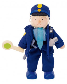 Drevené bábiky profesie - Policajt-DOPREDAJ