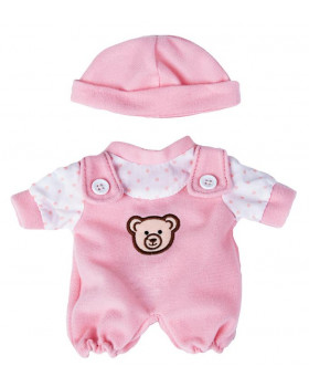 Oblečenie pre bábiky, 21 cm, Ružové dupačky s čiap